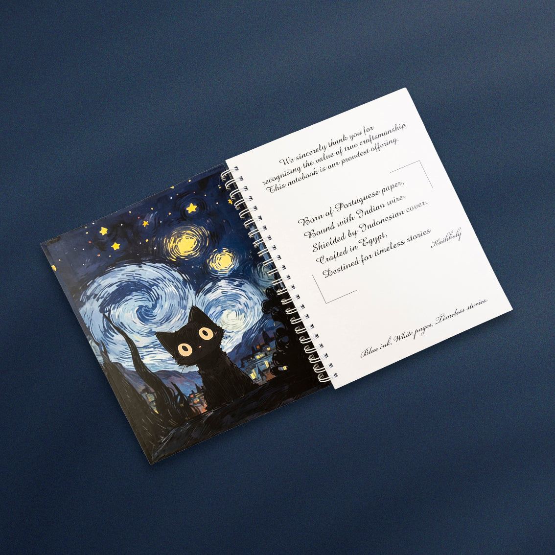 Starry Cat Hard Cover Notebook