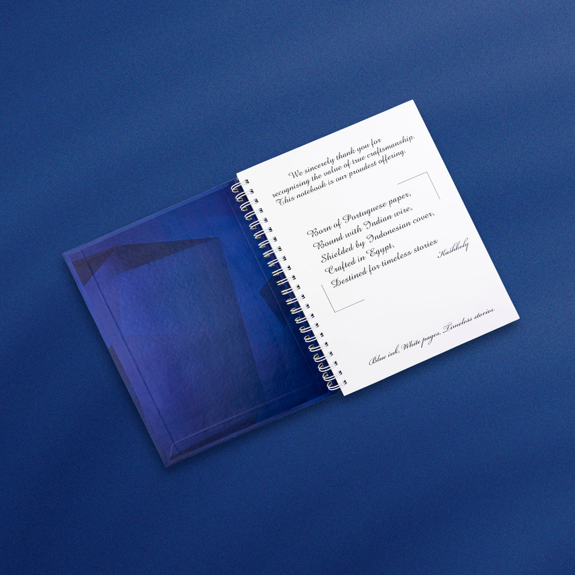 Plain Blue Hard Cover Notebook