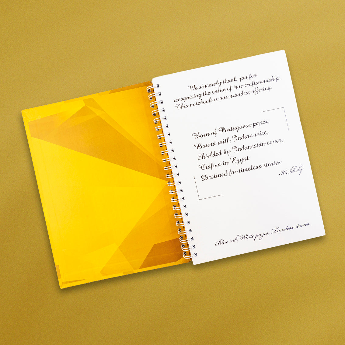 Plain Yellow Hard Cover Notebook