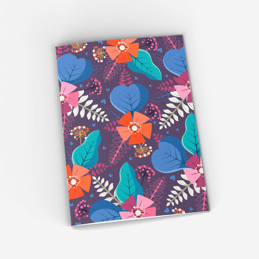Purple Colorful Flowers CopyBook (PCF013)