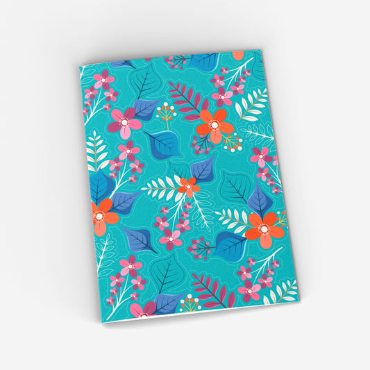 Blue Colorful Flowers CopyBook (BCF07)
