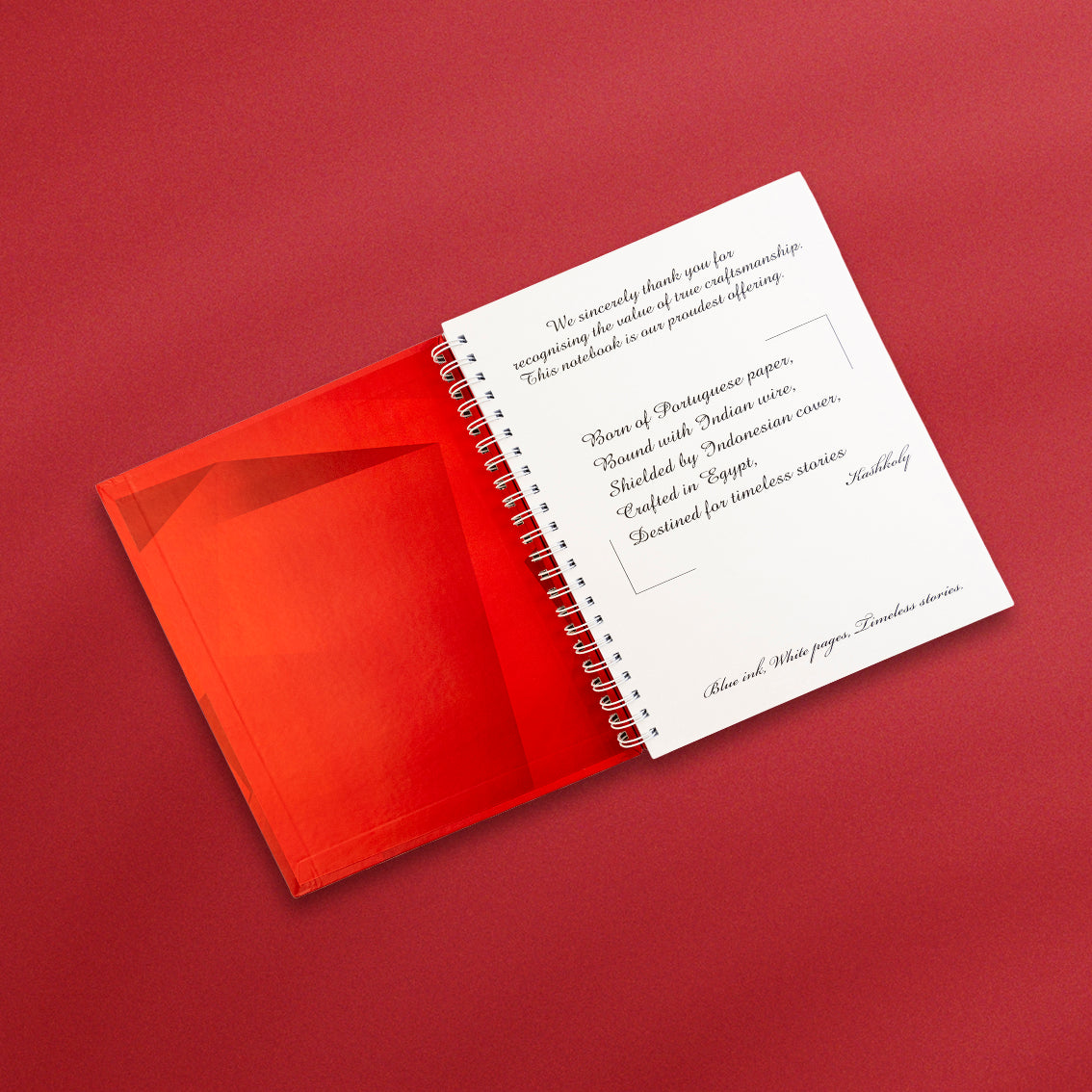 Plain Red Hard Cover Notebook