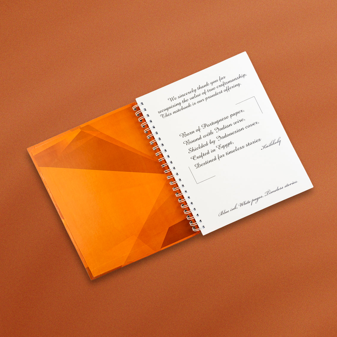 Plain Orange Hard Cover Notebook