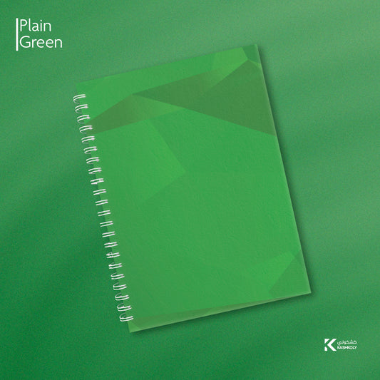 Plain Green Hard Cover Notebook