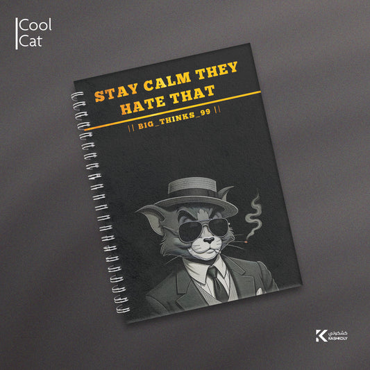 Cool Cat Hard Cover Notebook