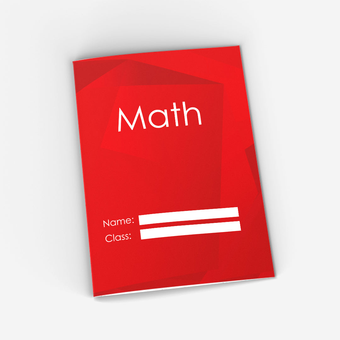 Math CopyBook (red) – KASHKOLY
